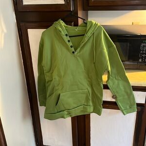 Women XL light green Sweatshirt with hoodie